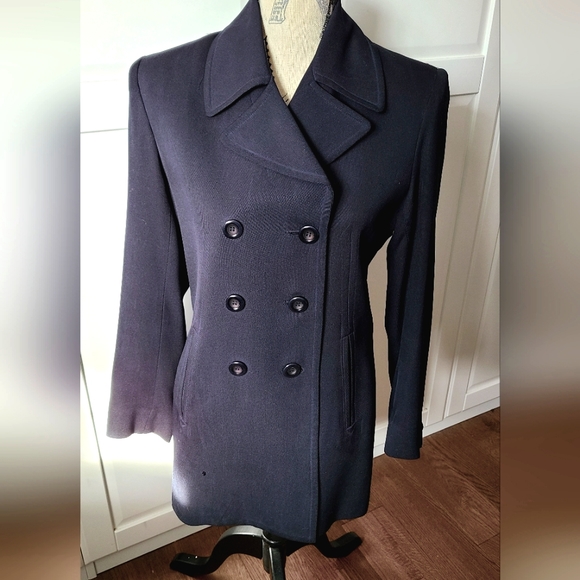 Navy Pea Style Coat - Picture 4 of 15